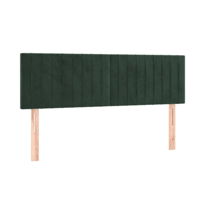 Giroletto a Molle con Materasso Verde Scuro 140x200 cm Velluto - homemem39