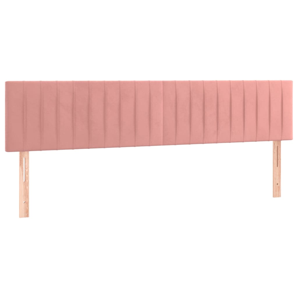Giroletto a Molle con Materasso Rosa 160x200 cm in Velluto