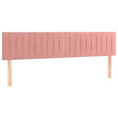 Giroletto a Molle con Materasso Rosa 160x200 cm in Velluto