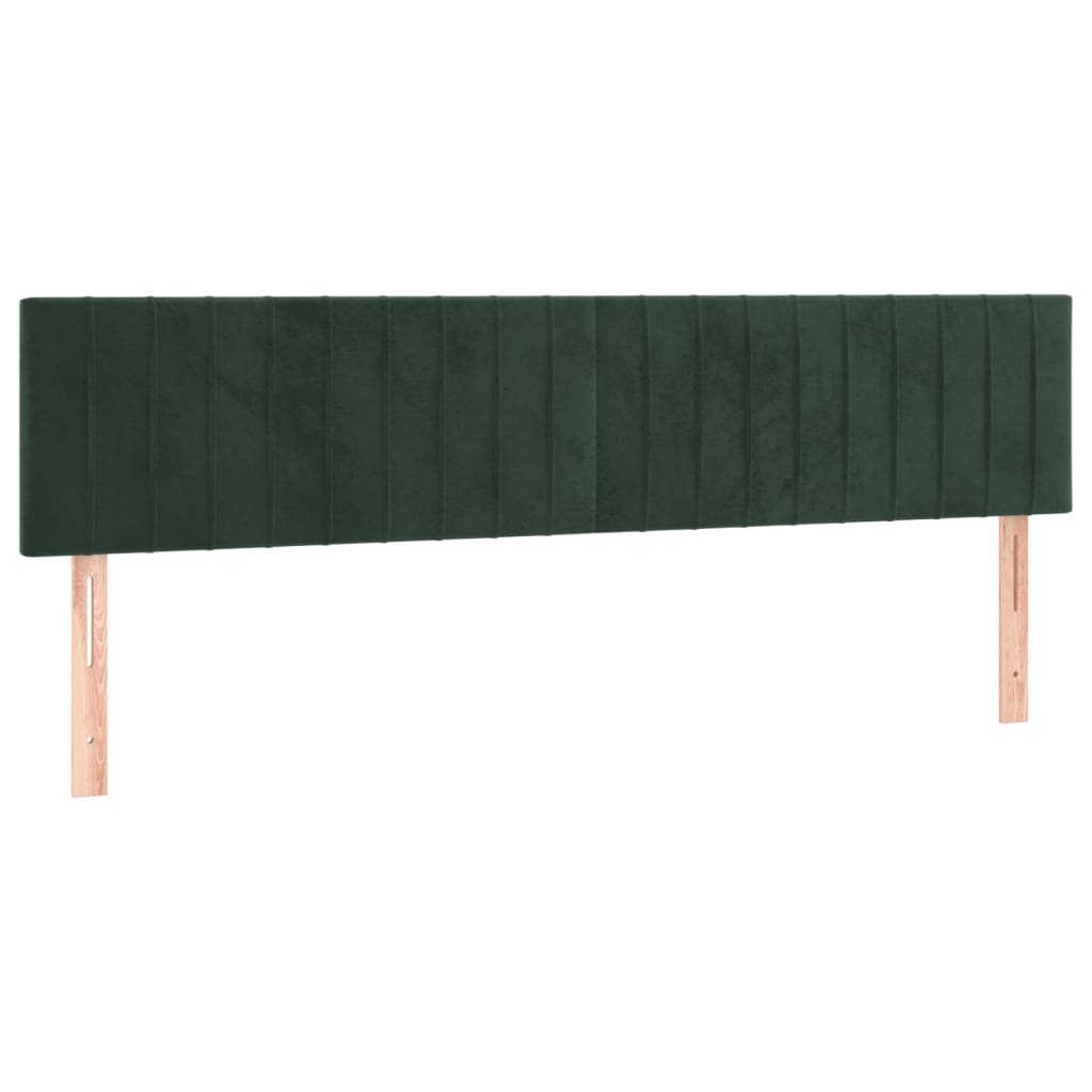 Giroletto a Molle con Materasso Verde Scuro 200x200 cm Velluto