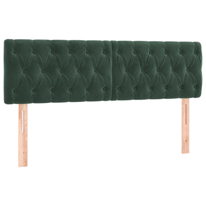 Giroletto a Molle con Materasso Verde Scuro 160x200 cm Velluto - homemem39