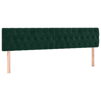 Giroletto a Molle con Materasso Verde Scuro 180x200 cm Velluto