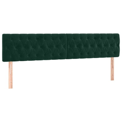 Giroletto a Molle con Materasso Verde Scuro 200x200 cm Velluto