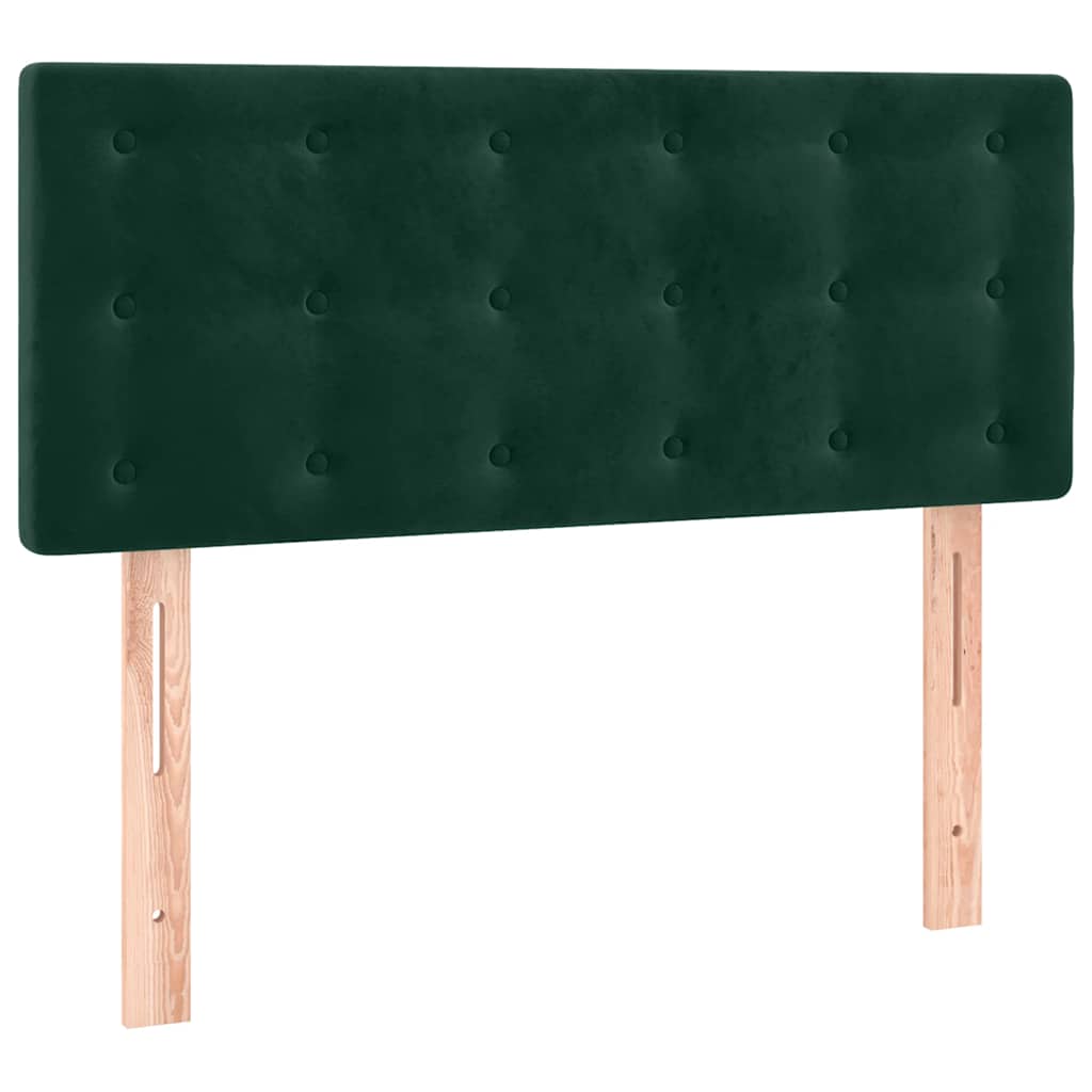 Giroletto a Molle con Materasso Verde Scuro 80x200 cm Velluto