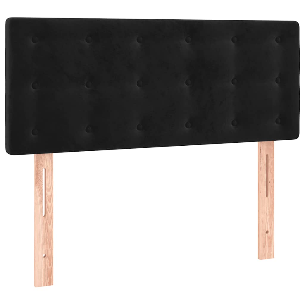 Giroletto a Molle con Materasso Nero 100x200 cm in Velluto