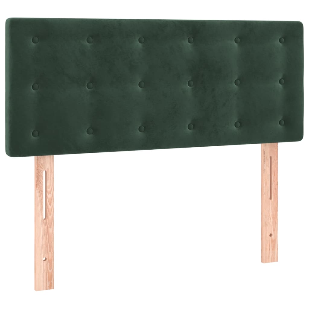 Giroletto a Molle con Materasso Verde Scuro 100x200 cm Velluto - homemem39