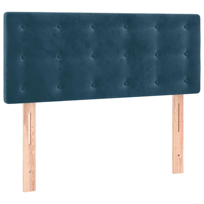 Giroletto a Molle con Materasso Blu Scuro 120x200 cm in Velluto
