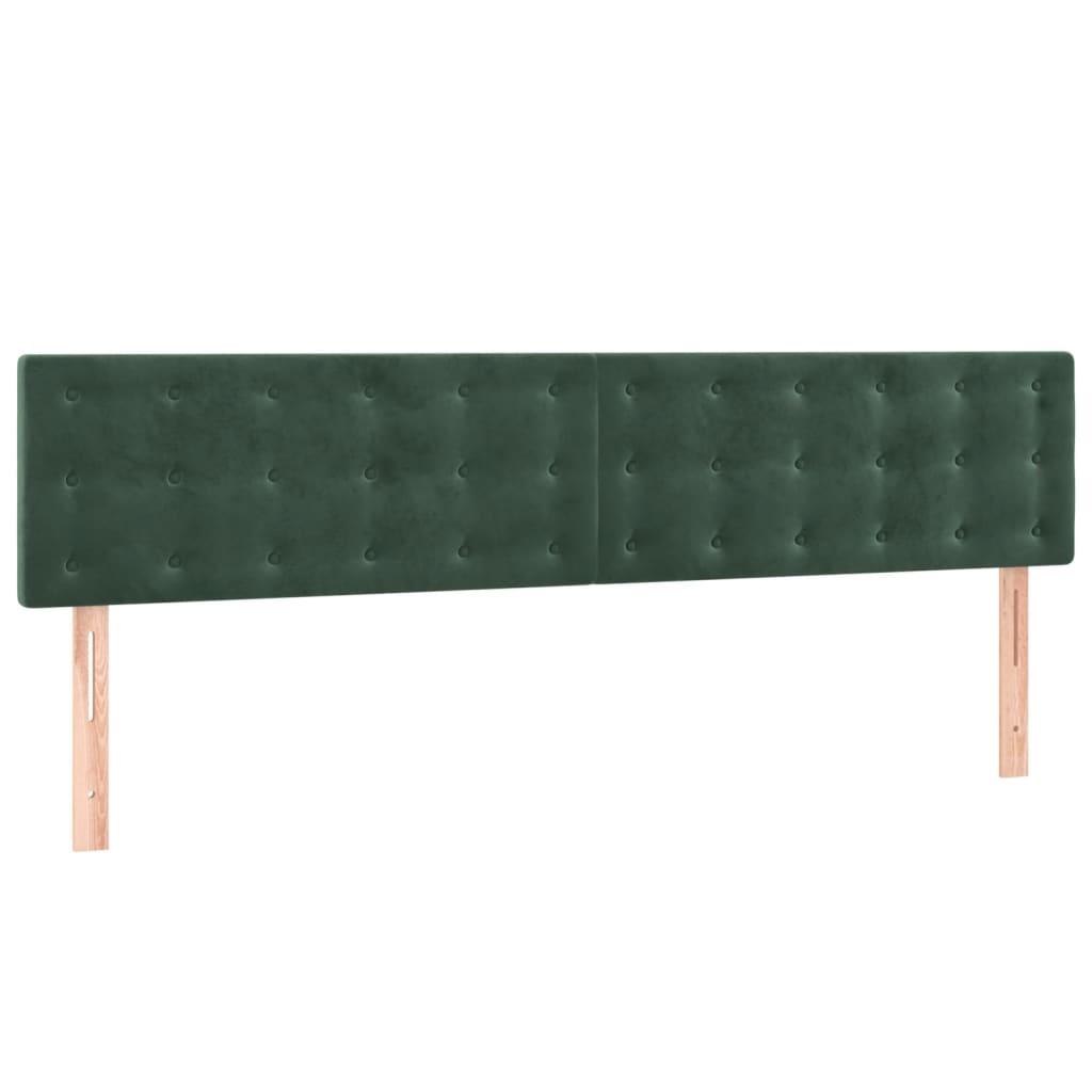 Giroletto a Molle con Materasso Verde Scuro 160x200 cm Velluto - homemem39
