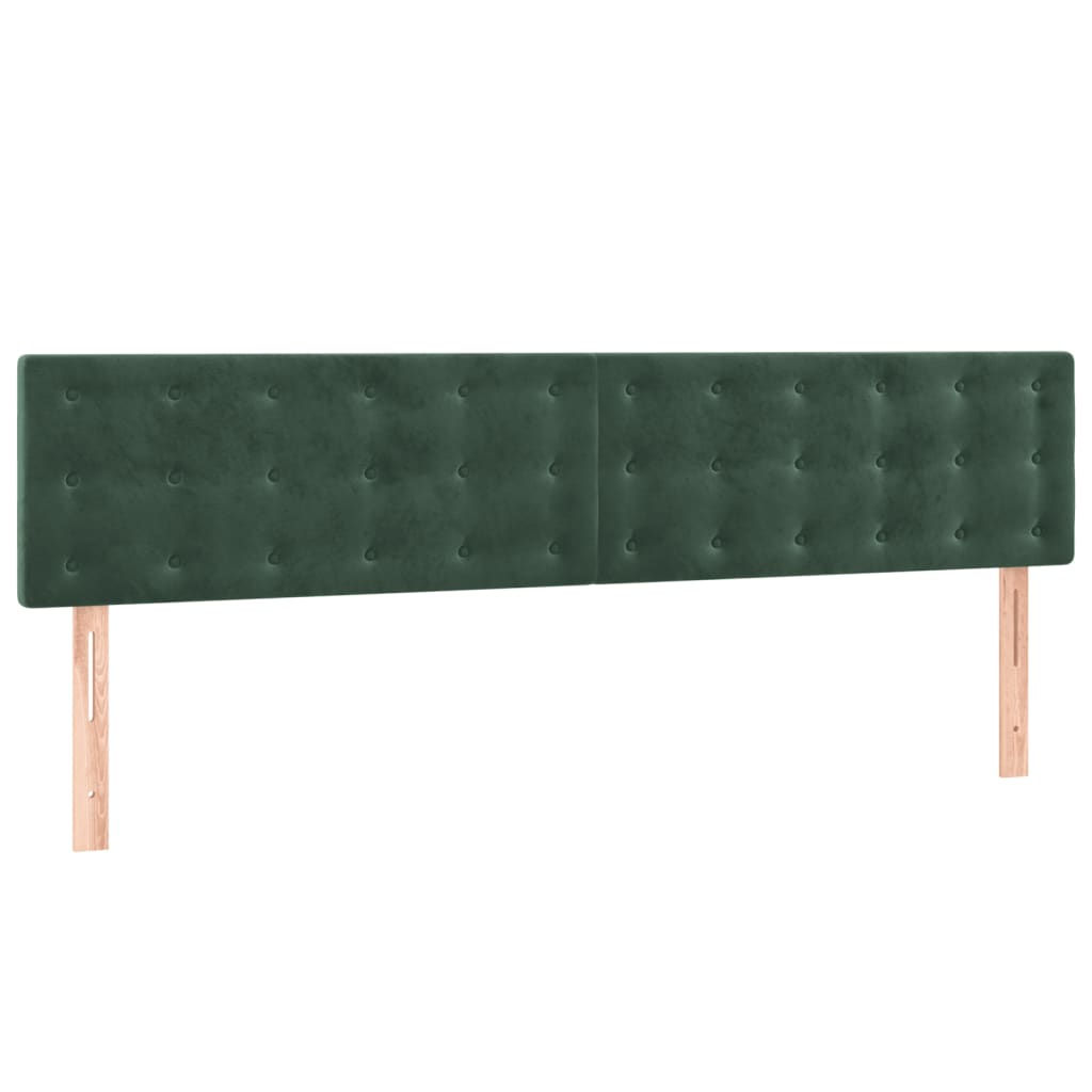 Giroletto a Molle con Materasso Verde Scuro 180x200 cm Velluto - homemem39