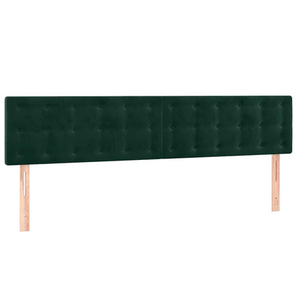Giroletto a Molle con Materasso Verde Scuro 180x200 cm Velluto