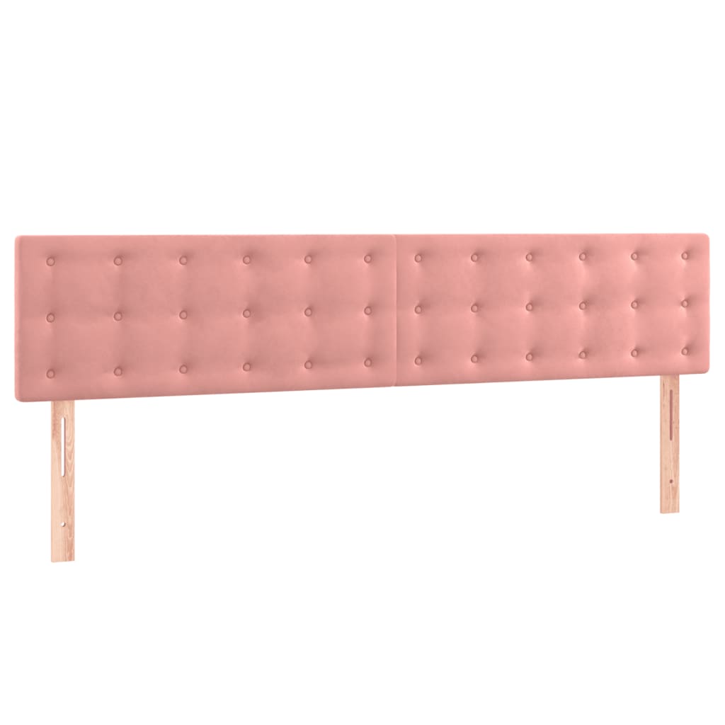 Giroletto a Molle con Materasso Rosa 180x200 cm in Velluto