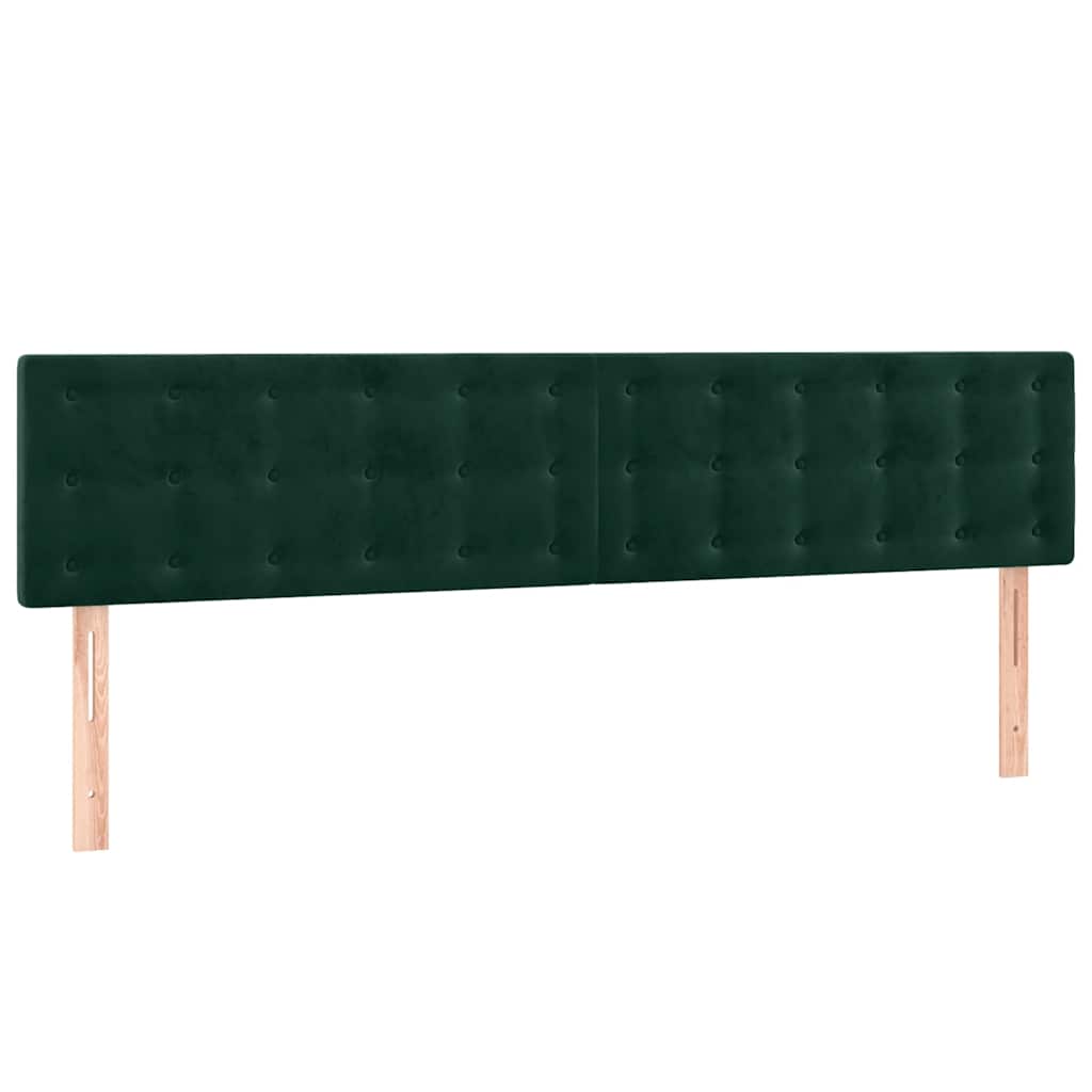 Giroletto a Molle con Materasso Verde Scuro 200x200 cm Velluto