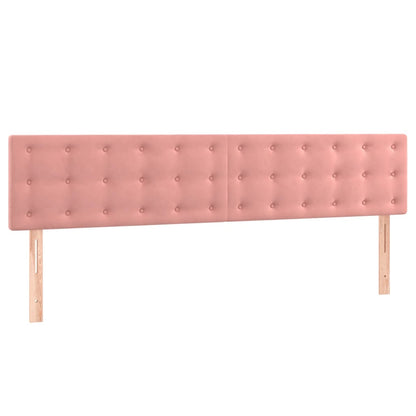 Giroletto a Molle con Materasso Rosa 200x200 cm in Velluto