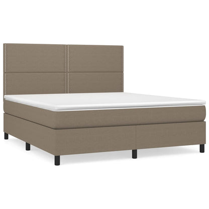 Giroletto a Molle con Materasso Tortora 180x200 cm in Tessuto | homemem39