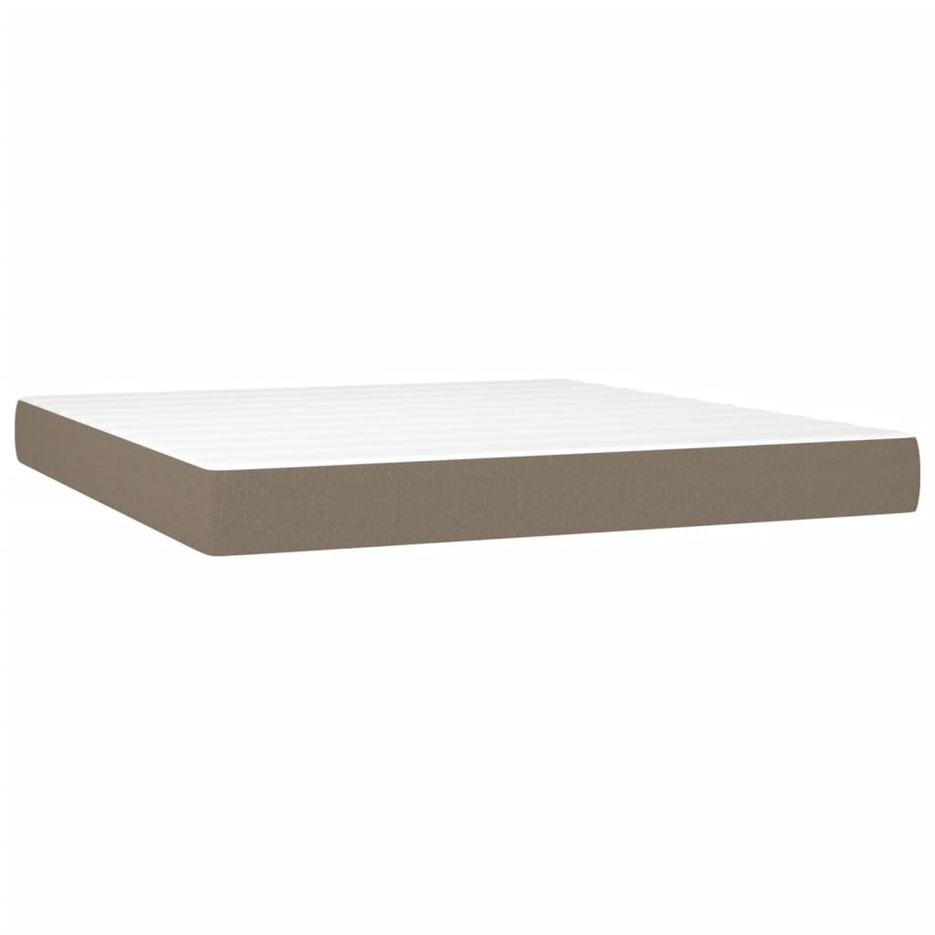 Giroletto a Molle con Materasso Tortora 180x200 cm in Tessuto | homemem39