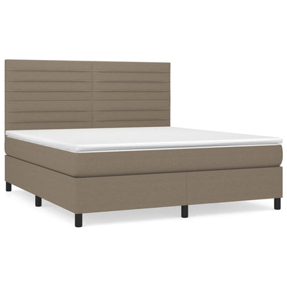 Giroletto a Molle con Materasso Tortora 180x200 cm in Tessuto | homemem39