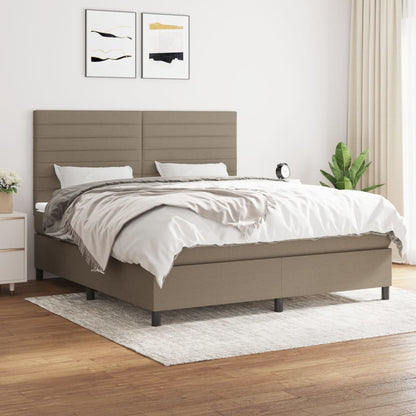 Giroletto a Molle con Materasso Tortora 180x200 cm in Tessuto | homemem39