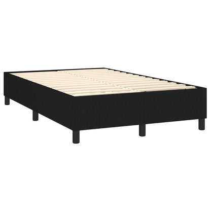 Giroletto a Molle con Materasso Nero 120x200 cm in Tessuto
