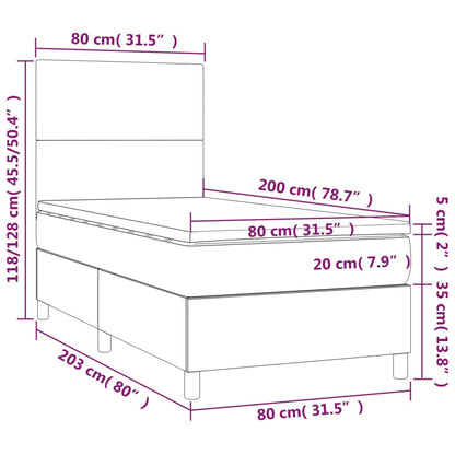 Giroletto a Molle con Materasso Blu 80x200 cm inTessuto | homemem39