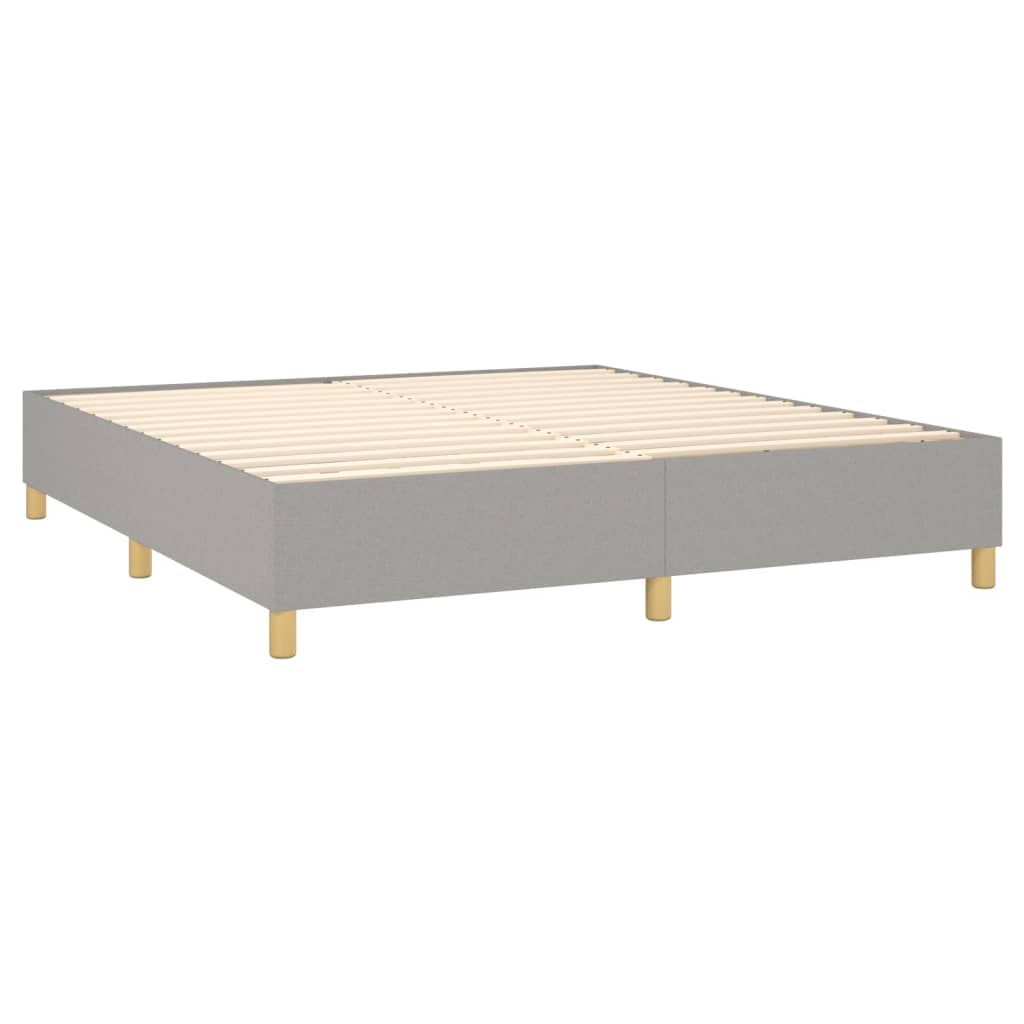 Giroletto a Molle con Materasso Grigio Chiaro180x200 cm Tessuto | homemem39
