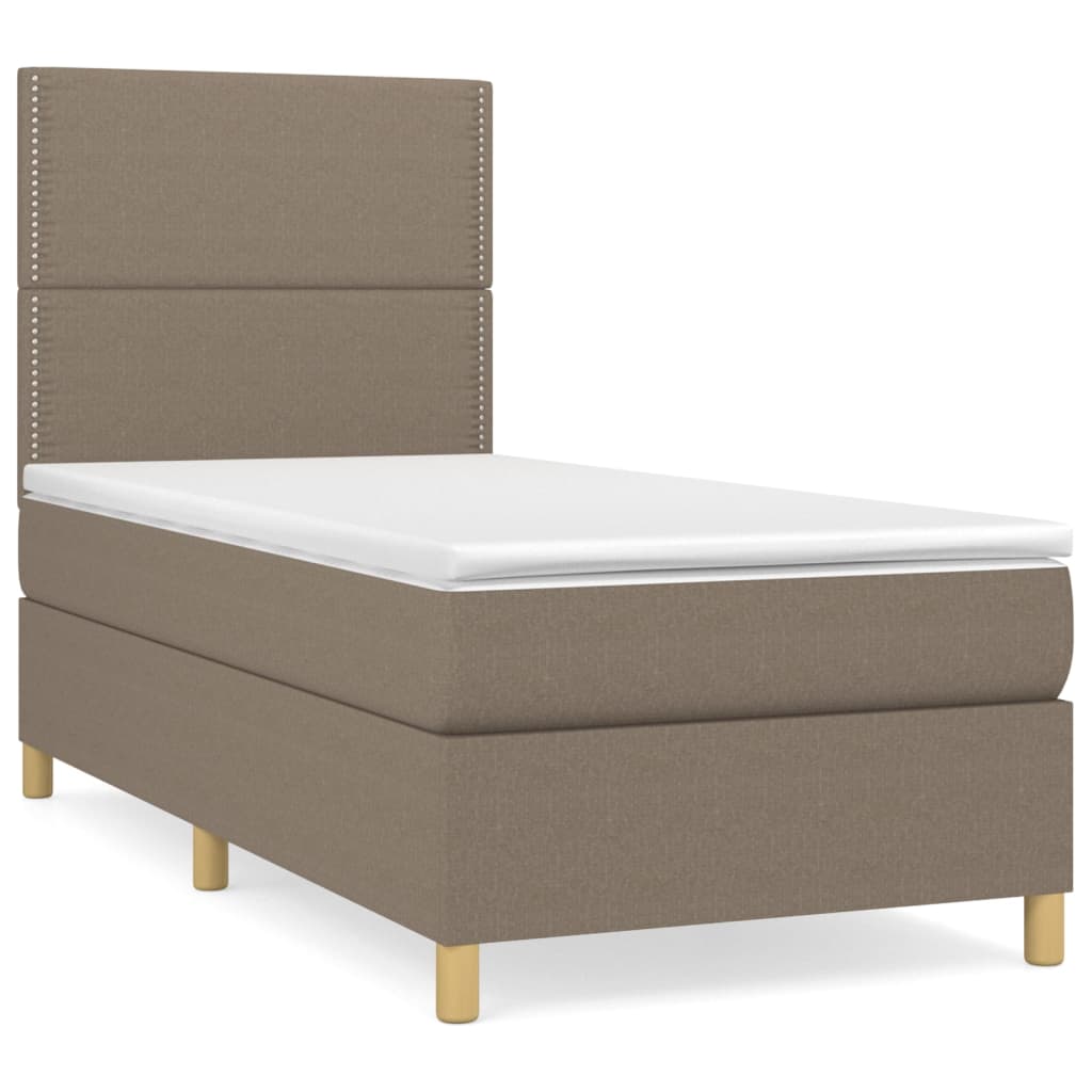 Giroletto a Molle con Materasso Tortora 100x200 cm in Tessuto | homemem39