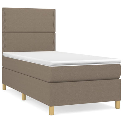 Giroletto a Molle con Materasso Tortora 100x200 cm in Tessuto | homemem39