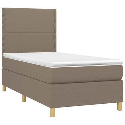 Giroletto a Molle con Materasso Tortora 100x200 cm in Tessuto | homemem39