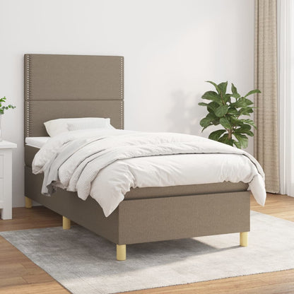 Giroletto a Molle con Materasso Tortora 100x200 cm in Tessuto | homemem39