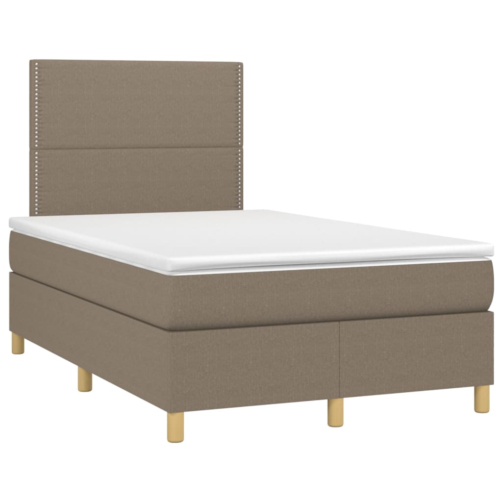 Giroletto a Molle con Materasso Tortora 120x200 cm in Tessuto | homemem39