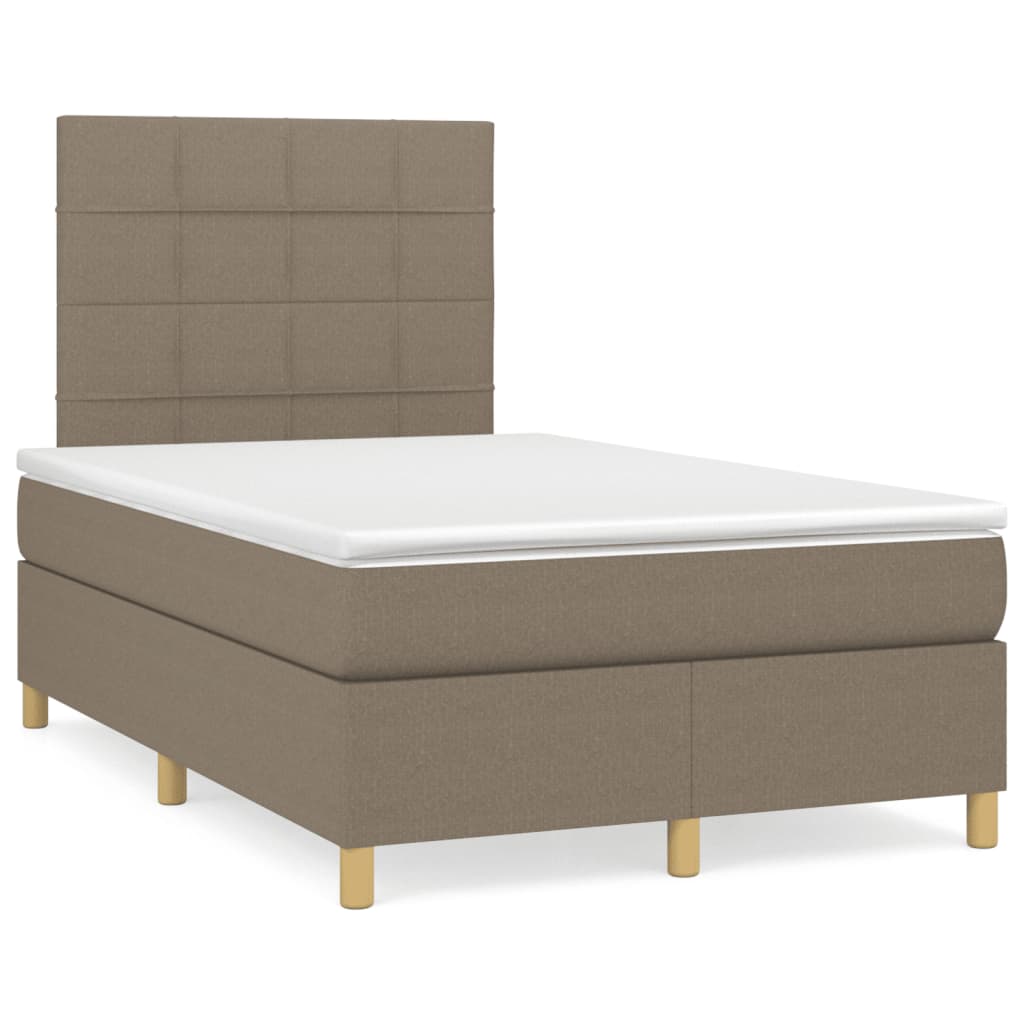 Giroletto a Molle con Materasso Tortora 120x200 cm in Tessuto | homemem39