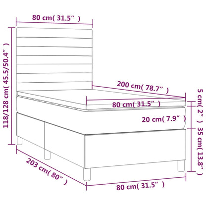 Giroletto a Molle con Materasso Blu 80x200 cm inTessuto | homemem39