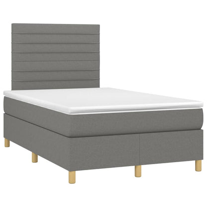 Giroletto a Molle con Materasso Grigio Scuro 120x200 cm Tessuto | homemem39