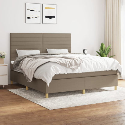 Giroletto a Molle con Materasso Tortora 180x200 cm in Tessuto | homemem39