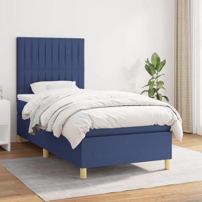 Giroletto a Molle con Materasso Blu 90x190 cm in Tessuto | homemem39