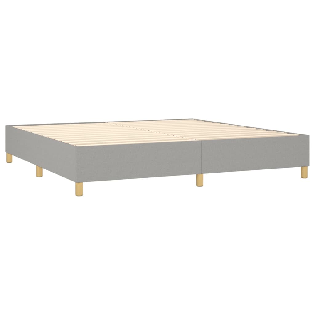Giroletto a Molle con Materasso Grigio Chiaro 200x200cm Tessuto | homemem39