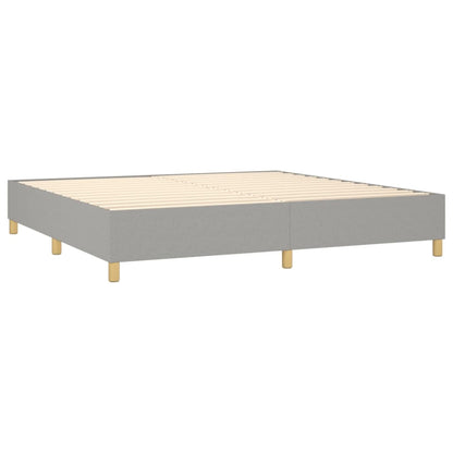 Giroletto a Molle con Materasso Grigio Chiaro 200x200cm Tessuto | homemem39