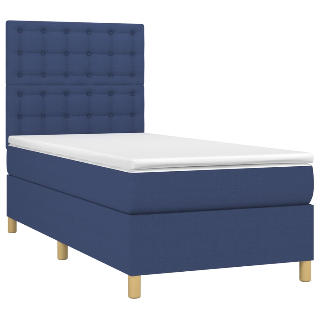 Giroletto a Molle con Materasso Blu 80x200 cm inTessuto | homemem39