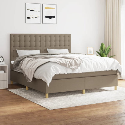 Giroletto a Molle con Materasso Tortora 180x200 cm in Tessuto | homemem39