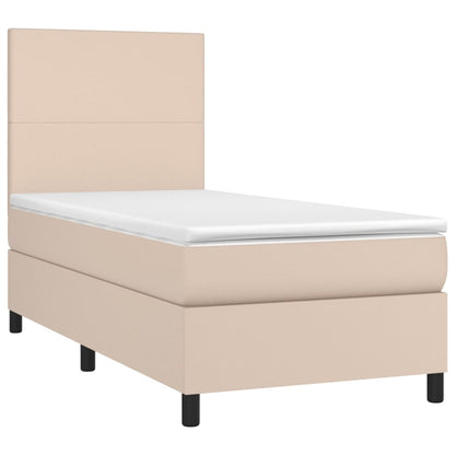 Giroletto a Molle con Materasso Cappuccino 100x200cm Similpelle | homemem39