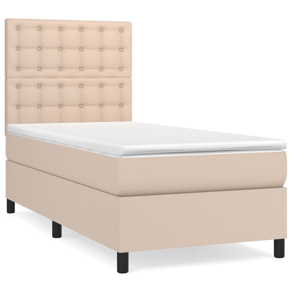 Giroletto a Molle con Materasso Cappuccino 80x200 cm Similpelle | homemem39
