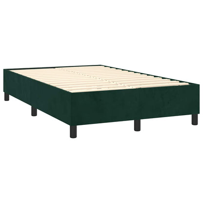 Giroletto a Molle con Materasso Verde Scuro 120x200 cm Velluto