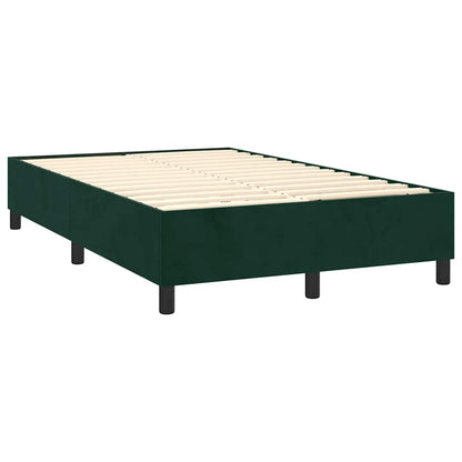 Giroletto a Molle con Materasso Verde Scuro 120x200 cm Velluto