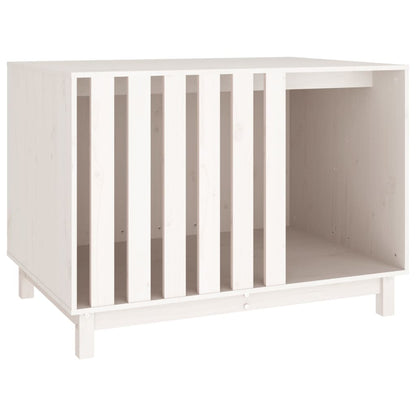 Casetta per Cani Bianca 100x70x72 cm in Legno Massello di Pino - homemem39