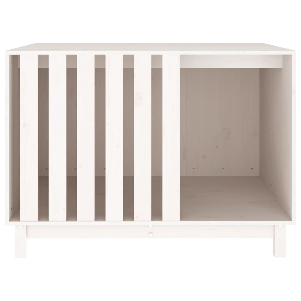 Casetta per Cani Bianca 100x70x72 cm in Legno Massello di Pino - homemem39