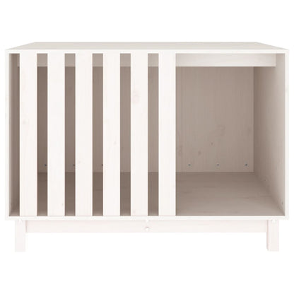 Casetta per Cani Bianca 100x70x72 cm in Legno Massello di Pino - homemem39