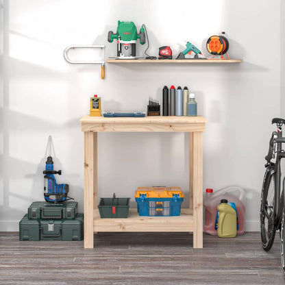 Banco da Lavoro 80x50x80 cm in Legno Massello di Pino | homemem39