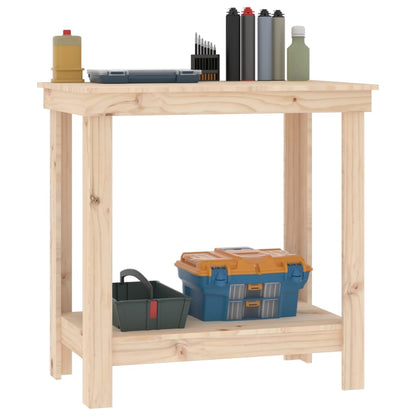 Banco da Lavoro 80x50x80 cm in Legno Massello di Pino | homemem39