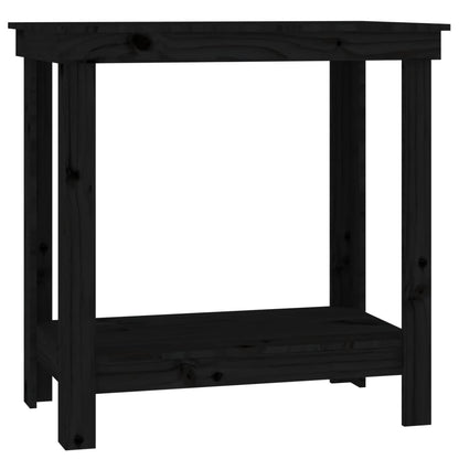 Banco da Lavoro Nero 80x50x80 cm in Legno Massello di Pino - homemem39