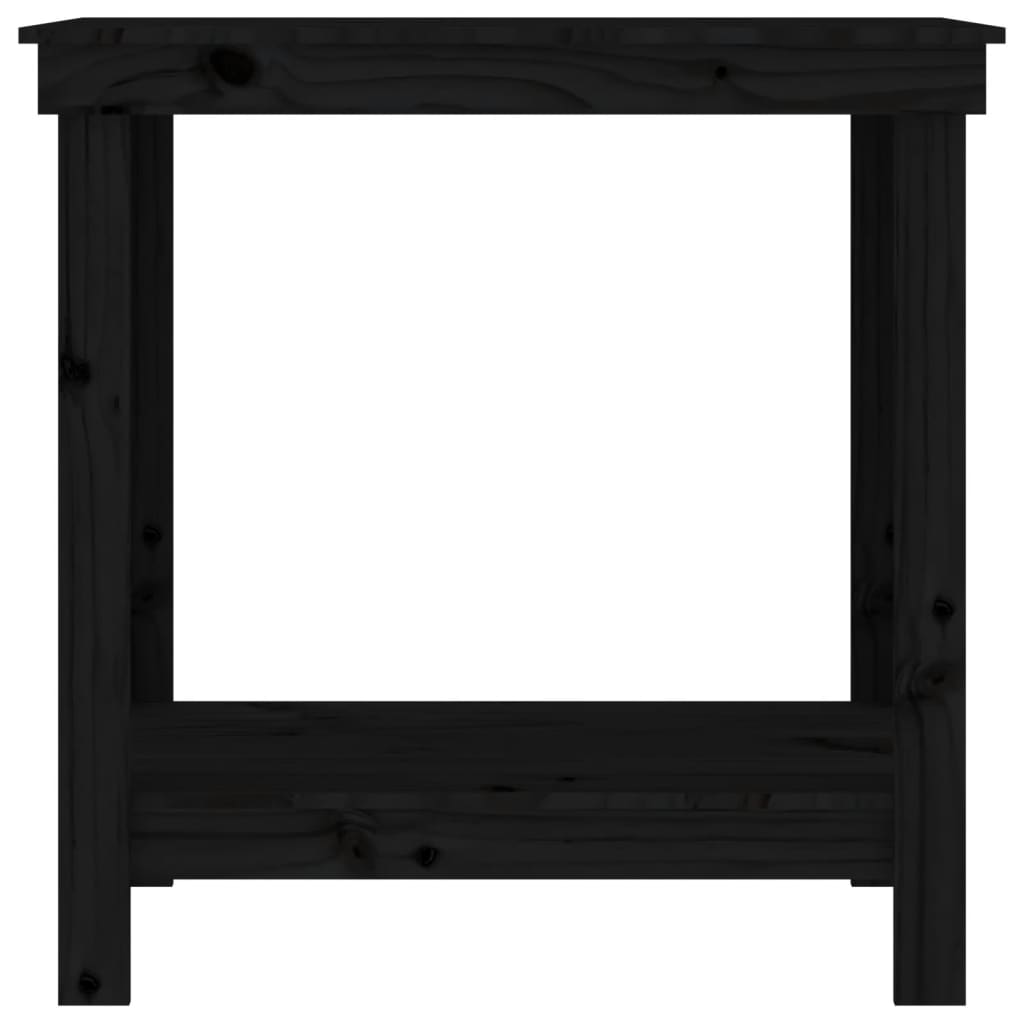 Banco da Lavoro Nero 80x50x80 cm in Legno Massello di Pino - homemem39