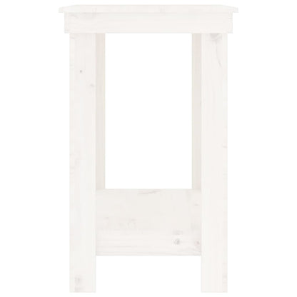 Banco da Lavoro Bianco 110x50x80 cm in Legno Massello di Pino - homemem39